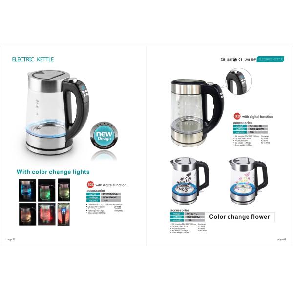 Quality 1.8 L Strix thermostat controller LED display Removeable  filter with kettle and overheating protection PY1838-GD for sale