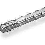Single extrusion screw with mixing head for manufacturing granular PE, PPR, and