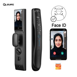  QLEUNG 3D Face Recognition Door Lock Fingerprint Card Code Access Tuya Active Video Calling WiFi Access Control Digital Lock Manufactures