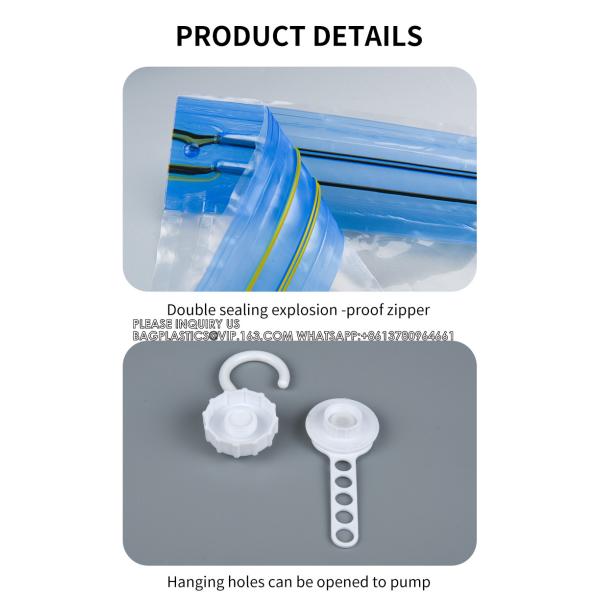 Space Saver Vacuum Compression Hanging Vacuum Storage Bag Down Jacket Vacuum Compressed Space Saver Storage Bags