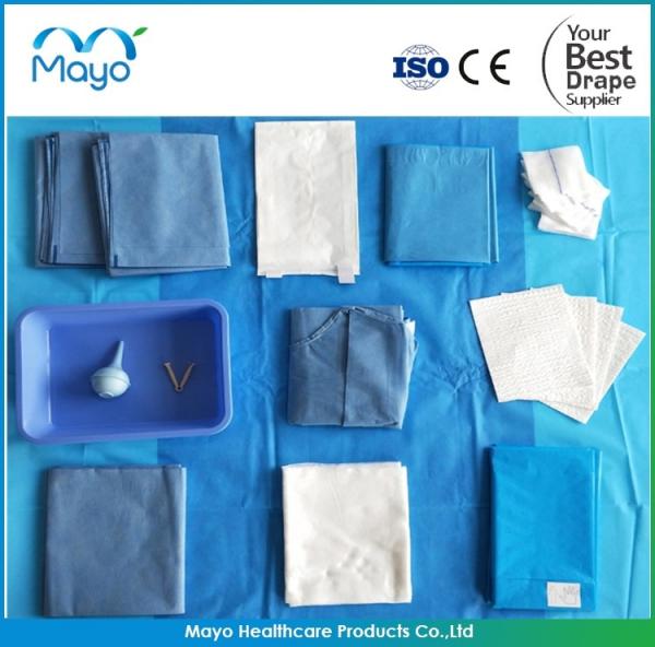 Disposable sterile own factory medical product Surgical Delivery Drape Pack kit