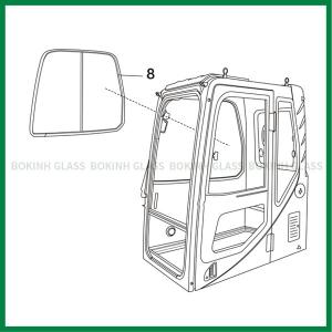  Kobelco CATERPILLAR Excavator Replacement Glass Right Side Position NO.8 Windshield Manufactures