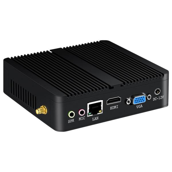 Single Ethernet Fanless Mini PC 6USB Interfaces Protable Computer For Home