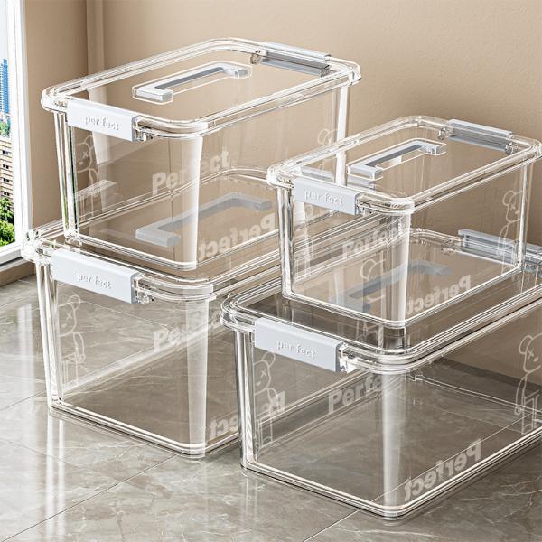 Quality Pack Latching Lid Large Clear Plastic Storage Bins With Lids, Quart,  Latch - Stackable Container Boxes For Home, Bathroom, And Office Organization for sale