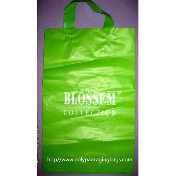 Biodegradable Personalized Plastic Grocery Bags With Loop Handle