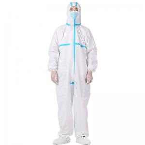 Breathable Disposable Protective Clothing With Elastic Cuff / Waist / Hood