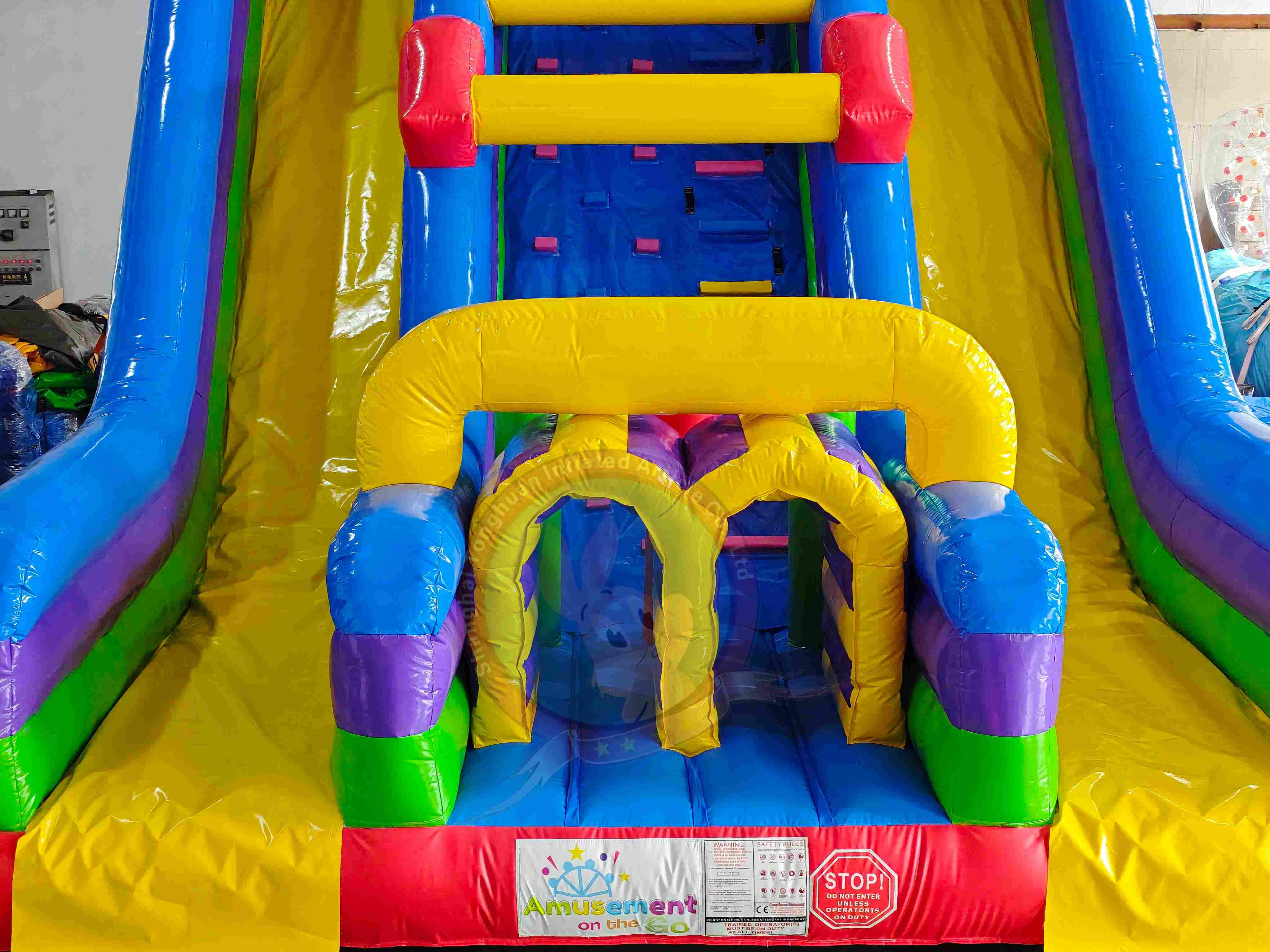 Great Value Large Inflatable Land Slide Custom Double Lane Design Durable PVC Amusement Structure for Kids and Adults