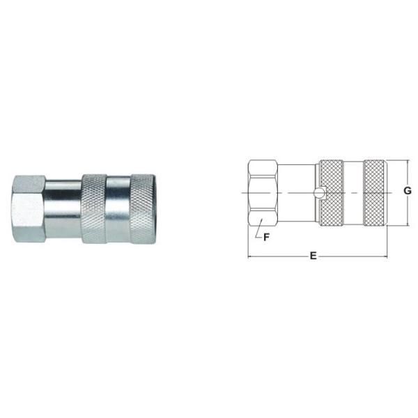 Carbon Steel Flat Face Hydraulic Coupling Quick Release for Road Machines