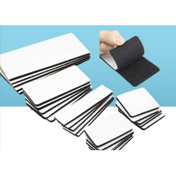 Peel and Stick Square Hook and Loop Tape with Strong Adhesive Backing and