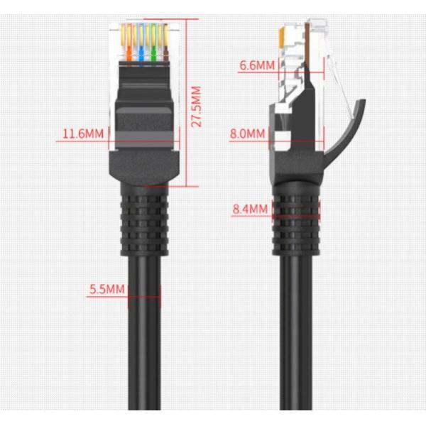 RJ45 Plug UTP Cat5e Network Cable Cross Over Lan Extension Straight Crossover