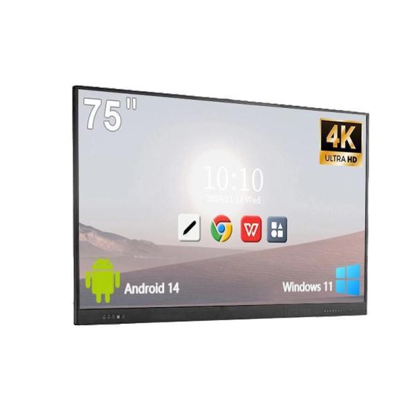 75" Android14.0 APPs Interactive Touch Screen Presentation Board LCD Style For