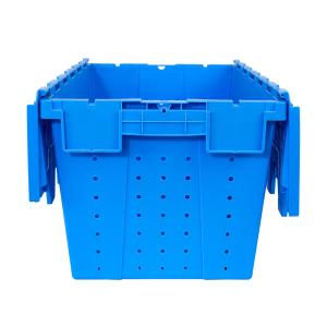 Convenient Hinged Lid Moving Crate with Lockable Design and Customized Color