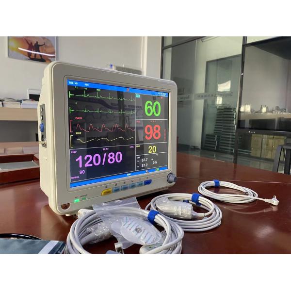 12.1 Inch TFT LCD Screen Portable Cardiac Patient Monitor ECG SPO2 NIBP Vital
