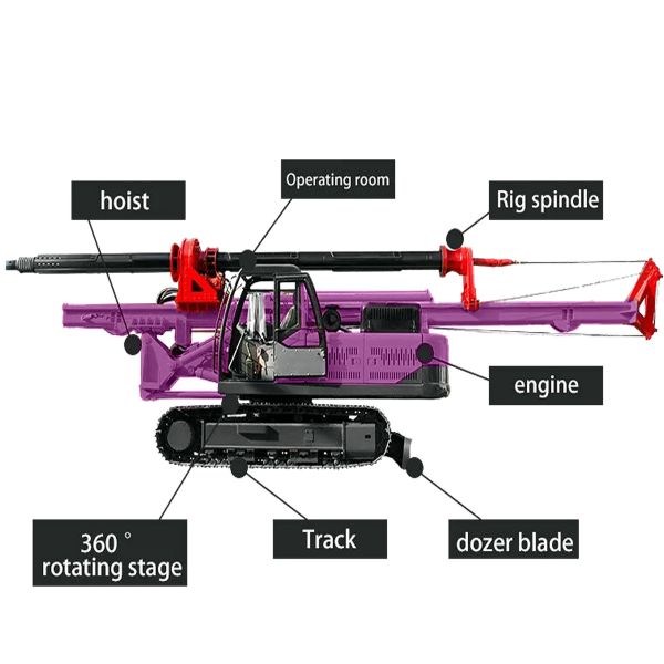 Crawler Rotary Drilling Rig Engineering Construction Foundation Hydraulic Borehole Drilling Machine