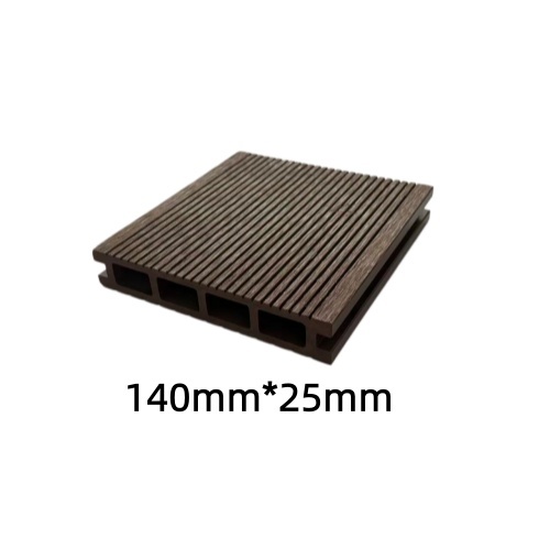 140*25mm Composite WPC Decking Panel UV Resistant Reversible Design