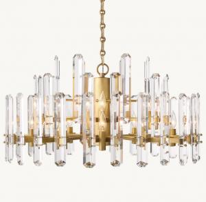 China OEM ODM Modern Crystal Brass Ceiling Chandelier With Incandescent Bulb Type on sale