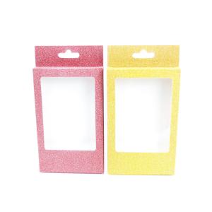 Retail Stand Box Custom Empty Recyclable Glitter Lash Boxes with Transparent Lid