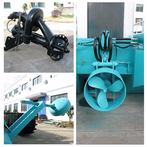 Multifunctional Amphibious Dredger 6.5m Dredging Depth for Digging Grabbing
