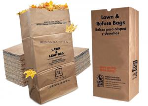  Brown Biodegradable Flexo Print Paper Refuse Bags Multiwall Manufactures