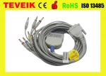 Long Screw Schiller EKG Cable 10 lead ECG Cable and Leadwires for AT3,AT6,CS6