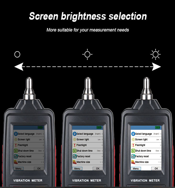 WT63B Color Screen LCD Digital Vibration Analysis Meter for Acceleration Measurement