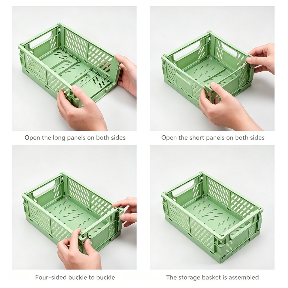 Close-up view of storage basket design and material quality
