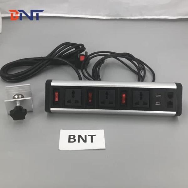 Quality with double network interface supply the bracket multifunctional movable table socket for sale