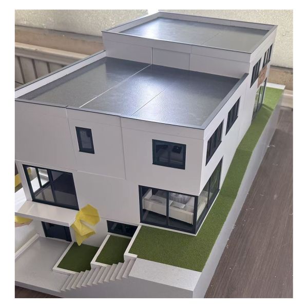 Modern House Architectural Scale Model High Precision Craftsmanship Realistic Exterior Landscape Details for Design Display Sales Promotion
