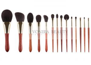 China Goat Natural Hair Makeup Brushes Basic Daily Set With Special Luxury Ebony Handle on sale
