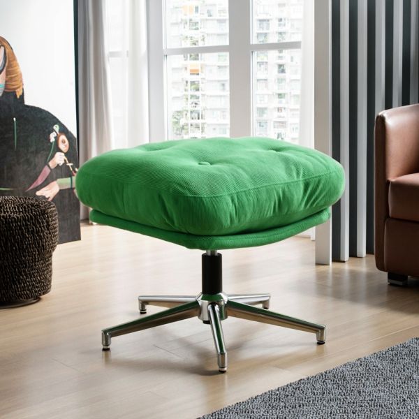 Simple Movable Swivel Square Sponge Ottoman Entryway Elevating Single Seater Footstool Shoe Changing Stool for Bedroom School