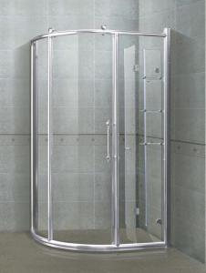  6/ 8 mm Sector Shower Stalls Bright Silver Aliminum Alloy Frames With Shower Shelf Manufactures