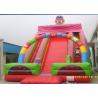 Two Climbing Ladders Commercial Inflatable Slide , 7M Height Inflatable Clown Slide For Players for sale