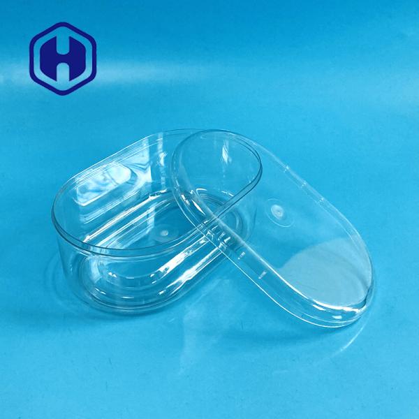 Oval Plastic PET Packaging Box For Wedding Birthday Cake Candy 440ml