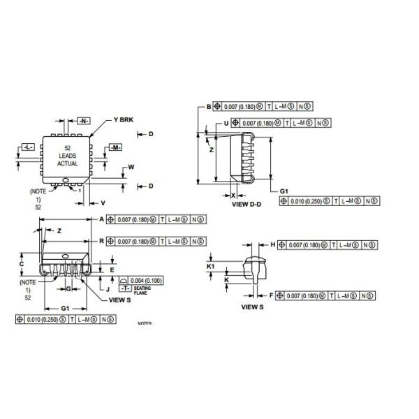 Quality Integrated Circuit Chip 64K x 18 Bit BurstRAM Synchronous Fast Static RAM MCM67B618FN18 MOTOROLA PLCC52 for sale