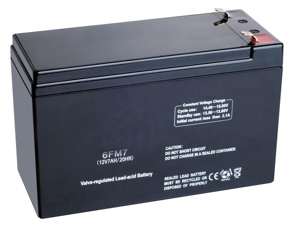Quality ABS 12v 7ah DC power UPS Sealed Maintenance Free Lead Acid Battery (Vrla) for sale