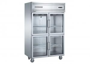 Imported Aspera Compressor Six Glass Door Commercial Kitchen Refrigerator with Four Mobile Castors Manufactures