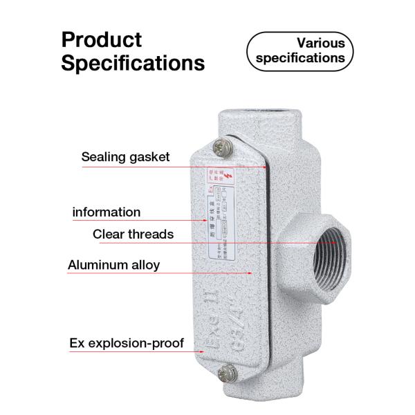 Ex Back cover three-way junction box Wiring Box Threading Box