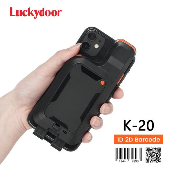 Quality Wireless Barcode Scanner Bluetooth 1d 2d Qr Code Phone Back Clip Android Bar Code Reader Handheld Barcode Reader for sale