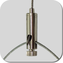High Quality Brass Cable Gripper Adjustable Suspension Hook Hardware Fitting Ceiling Suspension System Light Sign Hanging Clamp