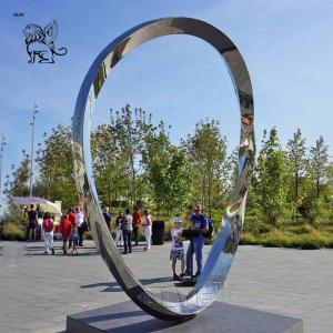 China BLVE Stainless Steel Garden Sculpture Polished Metal Abstract Statue Large Outdoor Modern Art Decorative on sale