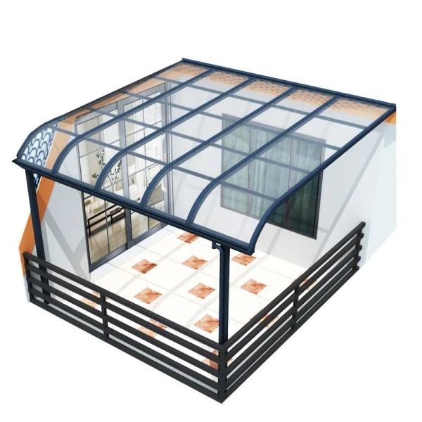 Cust0mized Aluminum Frame and Polycarbonate Roofing Awning Engineered with Thermal Expansion Accommodation and Waterproof Sealing System for Outdoor