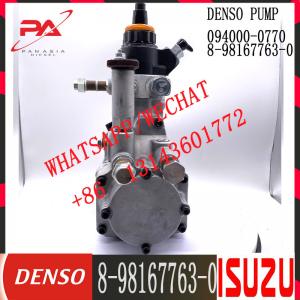  Common Rail Diesel Injection Fuel Pump 094000-0770 For IS-UZU 6WG1 8-98167763-0 Manufactures