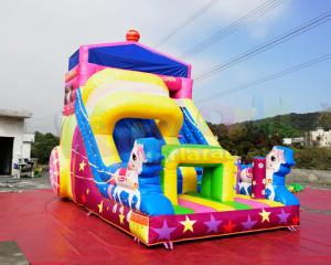  Unicorn Jumping Bouncy Castle Inflatable Bounce House With Slide Manufactures