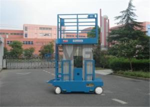  300kg Capacity Aerial Lift Platform , Dual Mast 10m Height Self Propelled Manlift Manufactures