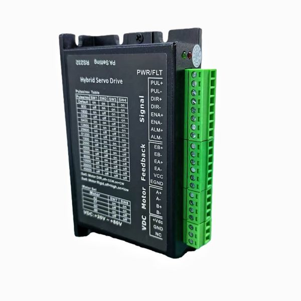 PC60 Closed-Loop Stepper Motor Driver with 1.4A-6.0A Current DC20-80V for Nema23 Nema24 Motors
