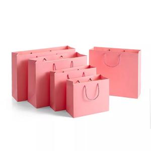  ISO Offset Printing Clothing Paper Bags Underwear Cinnamon Pink Paper Bag Manufactures