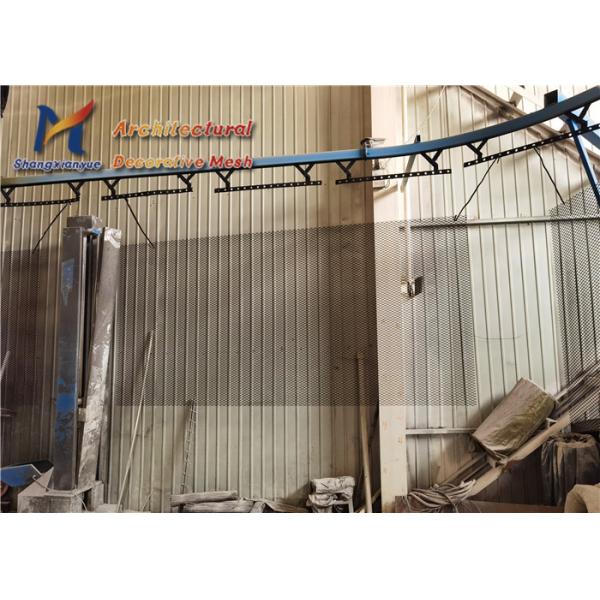Facade Aluminum Expanded Mesh 30m Black Expanded Metal Sheet