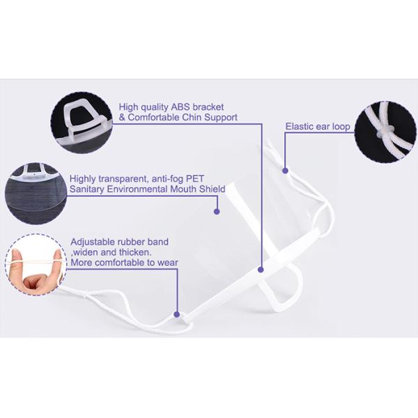 Hygienic Anti Droplet Clear Adjustable Visor Face Shield Half Face