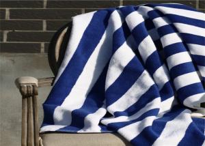 100% Cotton Blue & White Color Hotel Stripe Beach Towel With 80*160CM