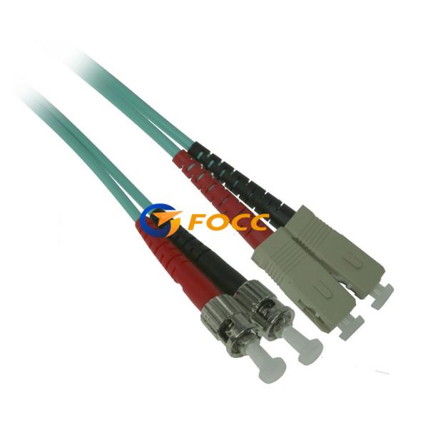 Aqua LC Fiber Optic Patch Cables Duplex OM3 Multimode Plenum Optical Fiber Cable